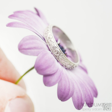 Retro snubní prsten 4 Růže stříbro