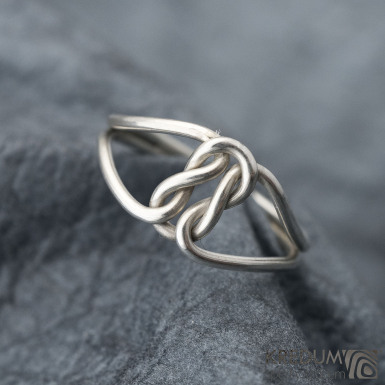 Reverse white - Zlatý snubní prsten