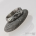 Rocksteel a čirý diamant 1,7 mm, dřevo - Kovaný snubní prsten damasteel, S1643