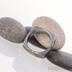 Round square, voda - Kovaný prsten damasteel - 50, šířka 5,6 mm, tloušťka 1,5 mm v rozích až 3,4 mm, lept 100% TM - S1160 (5)