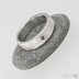 Ručně kovaný snubní prsten damasteel - Prima a černý diamant 1,7mm, vel. 52, šířka 5mm hlava, 3 mm v dlan, tloušťka 1,8mm hlava, dlaň 1,6mm -s1470 (2)