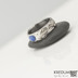 Gordik a kámen kabošon - Motaný snubní prsten nerezový, velikost 53