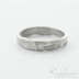 Zásnubní prsten s diamantem - Natura damasteel, struktura dřevo, lept světlý střední + diamant čirý 1,7 mm, velikost 56, šířka 4 mm - sa 1628747