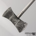 Ručně kovaný přívěsek z oceli damasteel - Sekera Viki