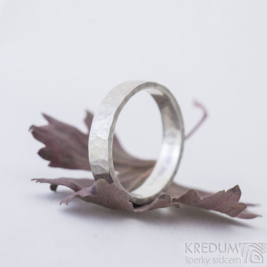Natura silver -  matný - stříbrný snubní prsten - SK2350