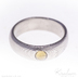 Zásnubní prsten s drahým kamenem - Siona damasteel, vzor čárky + citrín kabošon, velikost 57, šířka 6 mm, citrín 4 mm - Etsy 152