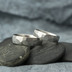 Skalák a čirý diamant 2 mm - 56, šířka 5 mm, tlouš´tka střední a Skalák - 65, šířka 6 mm - Nerezové snubní prsteny - k 1813