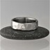 snubní prsten s diamantem chirurgická ocel - vel. 50, šířka 5mm, tloušťka střední, profil C, diamant 1,5 mm, matný - AVT 5019