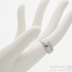 snubní nebo zásnubní prsten z chirurgické oceli s diamantem - velikost 48, šířka 6,5 mm, tloušťka cca 2 mm, matný, profil C - k2587