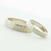 Raw gold white - snubn prsteny z blho zlata -  pnsk: velikost 61, ka 5 mm, tlouka 1,3 mm, profil C a dmsk: velikost 49, ka 3,5 mm, tlouka 1,2 mm, profil C - K7413