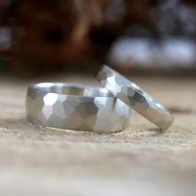 Rock silver - matný - stříbrný snubní prsten