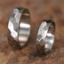 titanové snubní prsteny Rock lesklé - dámský s diamantem
