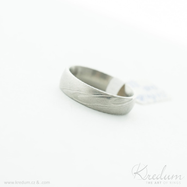 Prima devo - Kovan snubn prsten z nerez oceli damasteel, V4818