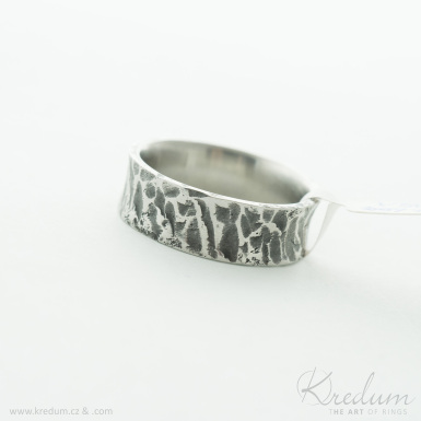 Rafael archeos - kovaný snubní prsten z nerezové oceli - V5084