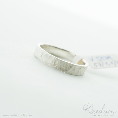 Archeos silver - Stříbrný kovaný snubní prsten, V5179