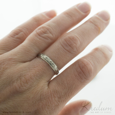 Retro snubní prsten 4 Růže stříbro - V5182