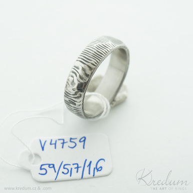 Rock- rky - Snubn prsten damasteel, V4759