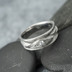 Zsnubn prsten s diamantem - Vla vod a diamant 2,3 mm - struktura devo, lept svtl stedn - velikost 51, ka 7 mm, do dlan zeno na 4,5 mm - Damasteel snubn prsteny