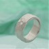 snubní nebo zásnubní prsten z chirurgické oceli s diamantem - velikost 48, šířka 6,5 mm, tloušťka cca 2 mm, matný, profil C - k2587