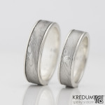 snubní prsteny Luna damasteel stříbro moissanit k 0131 (3)