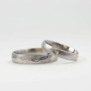 prsteny Prima damasteel a ryt� srdce