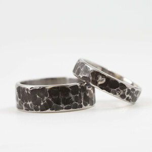 prsteny Archeos line nerez - d�msk� s ryt�m srdcem