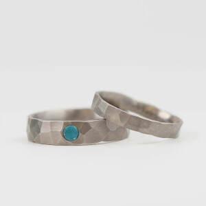 prsteny Natura titan matn� - d�msk� s tyrkysem